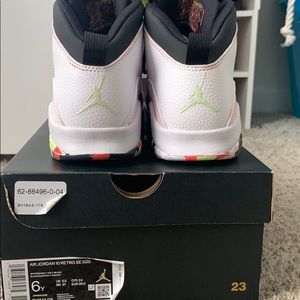 Jordan 10 ember glows size 6y